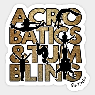 Acro & Tumbling - Gold Sticker